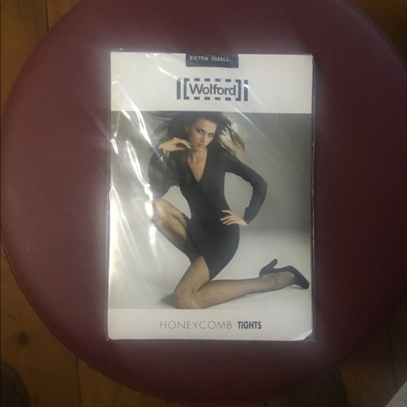 Wolford Honeycomb TIGHTS LARGE  color is Sahara - Picture 1 of 5